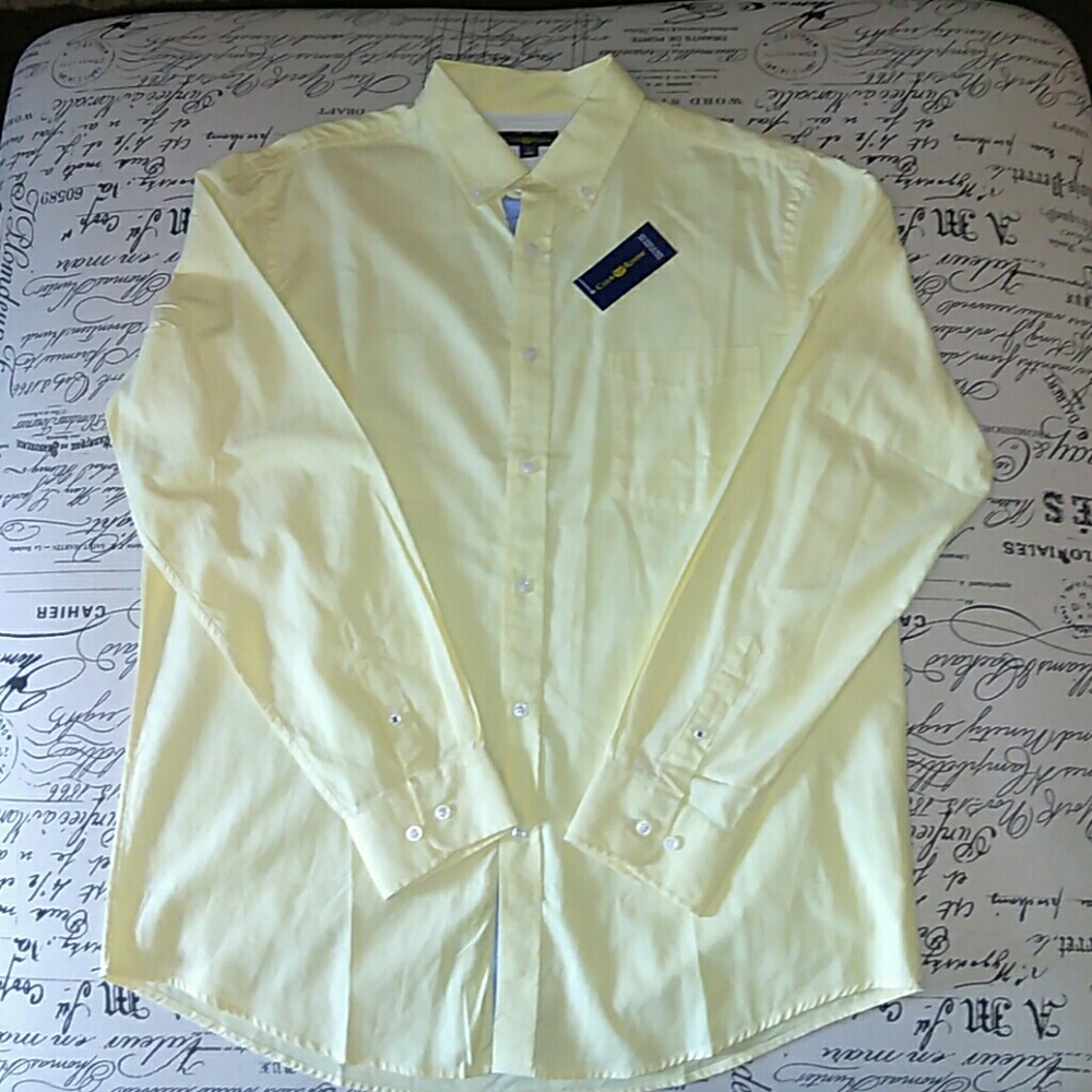 Yellow Club Room button down shirt.